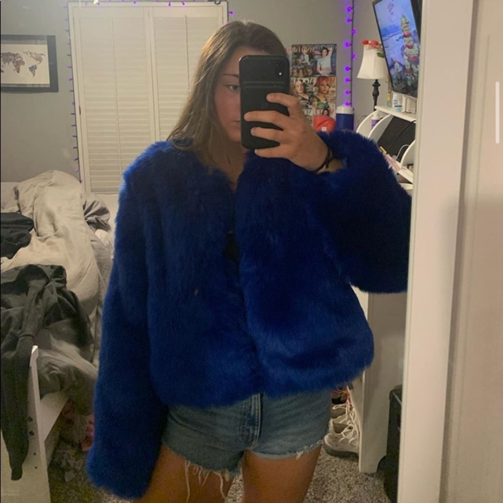 Faux fur jacket